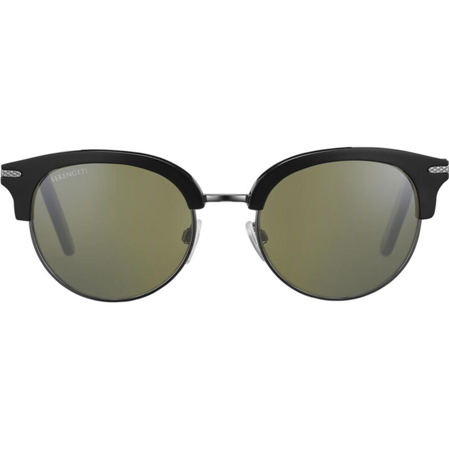 LELA, Shiny Black Acetate with Shiny Dark Gunmetal Metal-Mineral Polarized 555nm Cat 3 to 3, hi-res